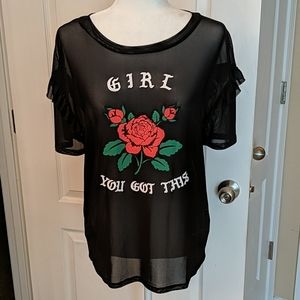 Cold crush boutique mesh tee "girl you got this"